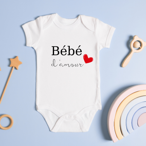 Body Bébé Personnalisable – "BÉBÉ D'AMOUR"